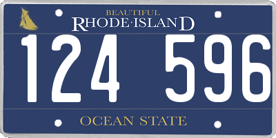 RI license plate 124596