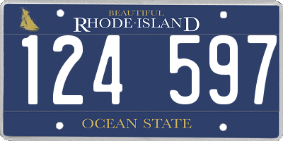 RI license plate 124597