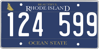 RI license plate 124599