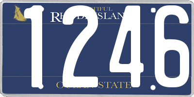 RI license plate 1246