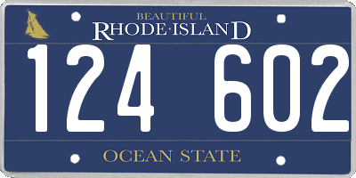RI license plate 124602