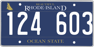 RI license plate 124603