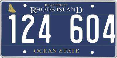 RI license plate 124604