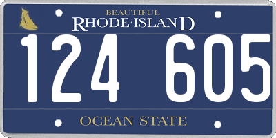 RI license plate 124605