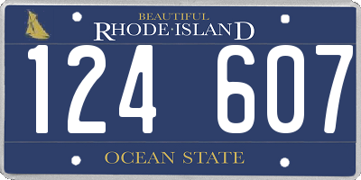 RI license plate 124607