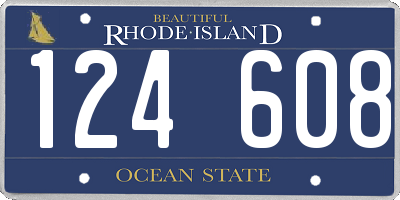 RI license plate 124608