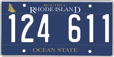 RI license plate 124611