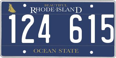 RI license plate 124615