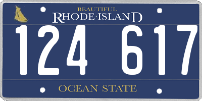 RI license plate 124617