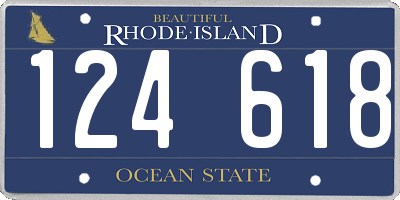 RI license plate 124618