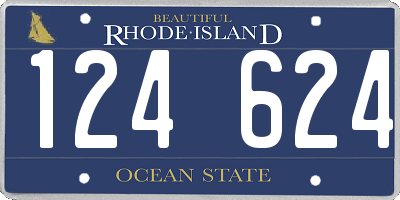 RI license plate 124624