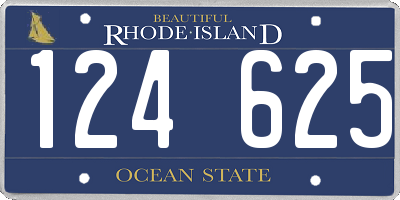 RI license plate 124625
