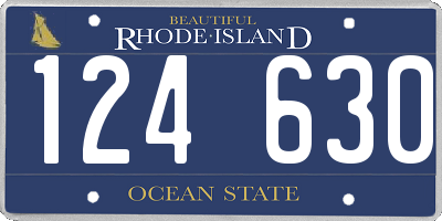 RI license plate 124630