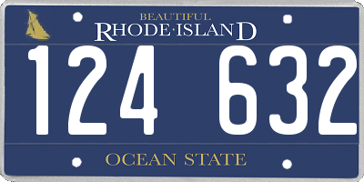 RI license plate 124632