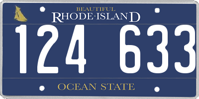 RI license plate 124633
