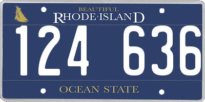 RI license plate 124636
