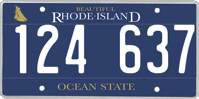 RI license plate 124637