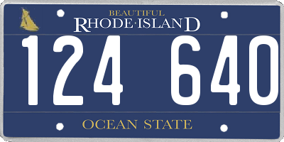 RI license plate 124640