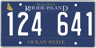 RI license plate 124641