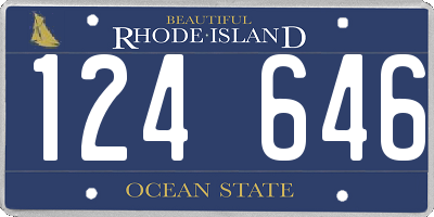 RI license plate 124646