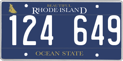RI license plate 124649