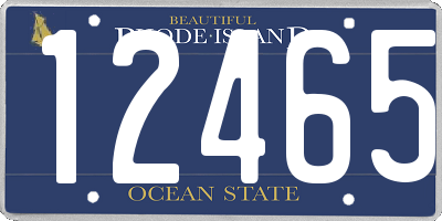 RI license plate 12465