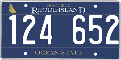 RI license plate 124652