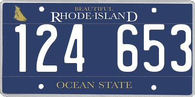 RI license plate 124653