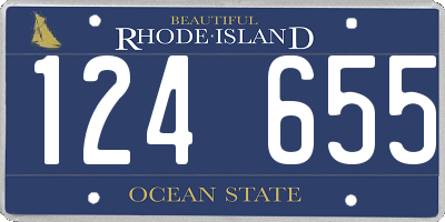 RI license plate 124655