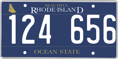 RI license plate 124656
