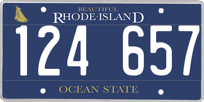 RI license plate 124657