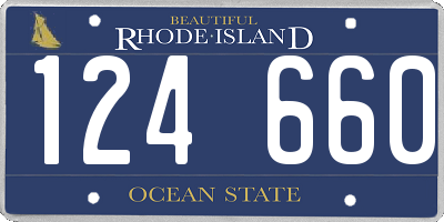RI license plate 124660