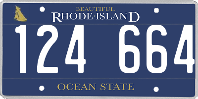 RI license plate 124664