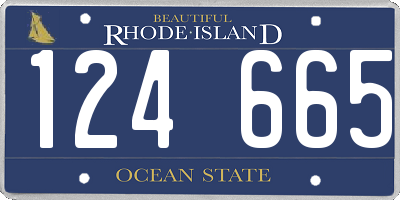 RI license plate 124665