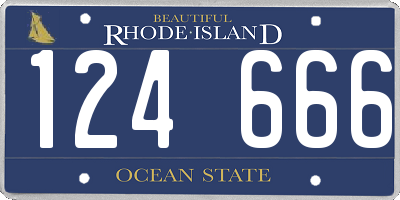 RI license plate 124666