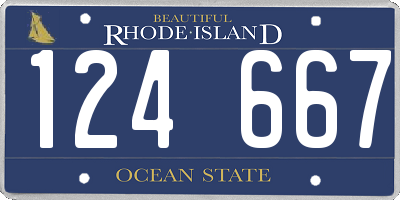 RI license plate 124667