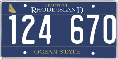 RI license plate 124670