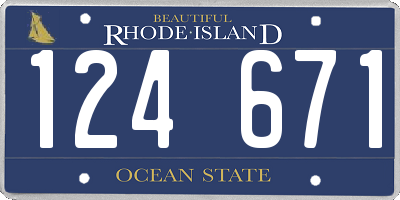 RI license plate 124671