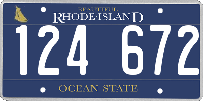 RI license plate 124672