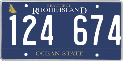 RI license plate 124674