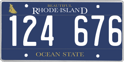 RI license plate 124676