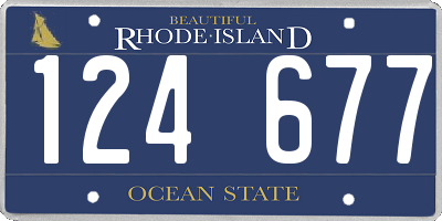 RI license plate 124677