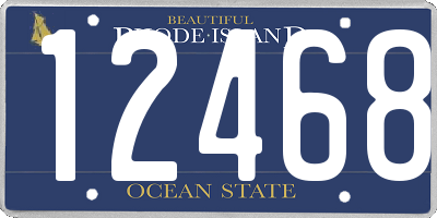 RI license plate 12468