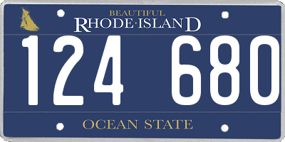 RI license plate 124680