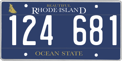 RI license plate 124681