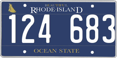 RI license plate 124683