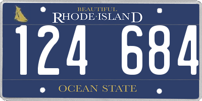 RI license plate 124684