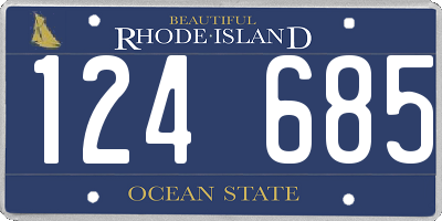 RI license plate 124685
