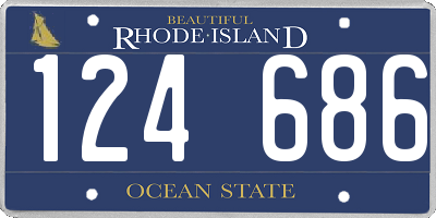RI license plate 124686