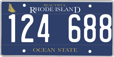 RI license plate 124688